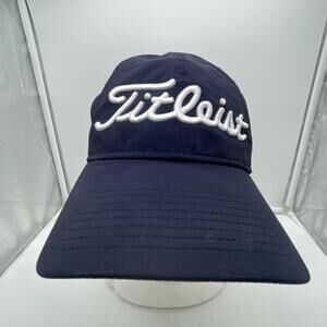 Titleist FootJoy ProV1 Golf Hat Cap Navy Blue Adjustable White Embroidered